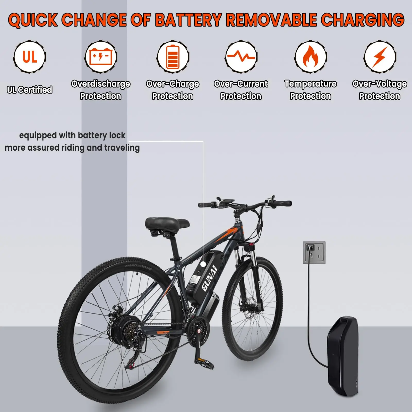 GUNAI GN29 Adult Electric Bike 750W Electrical Road Bicycle