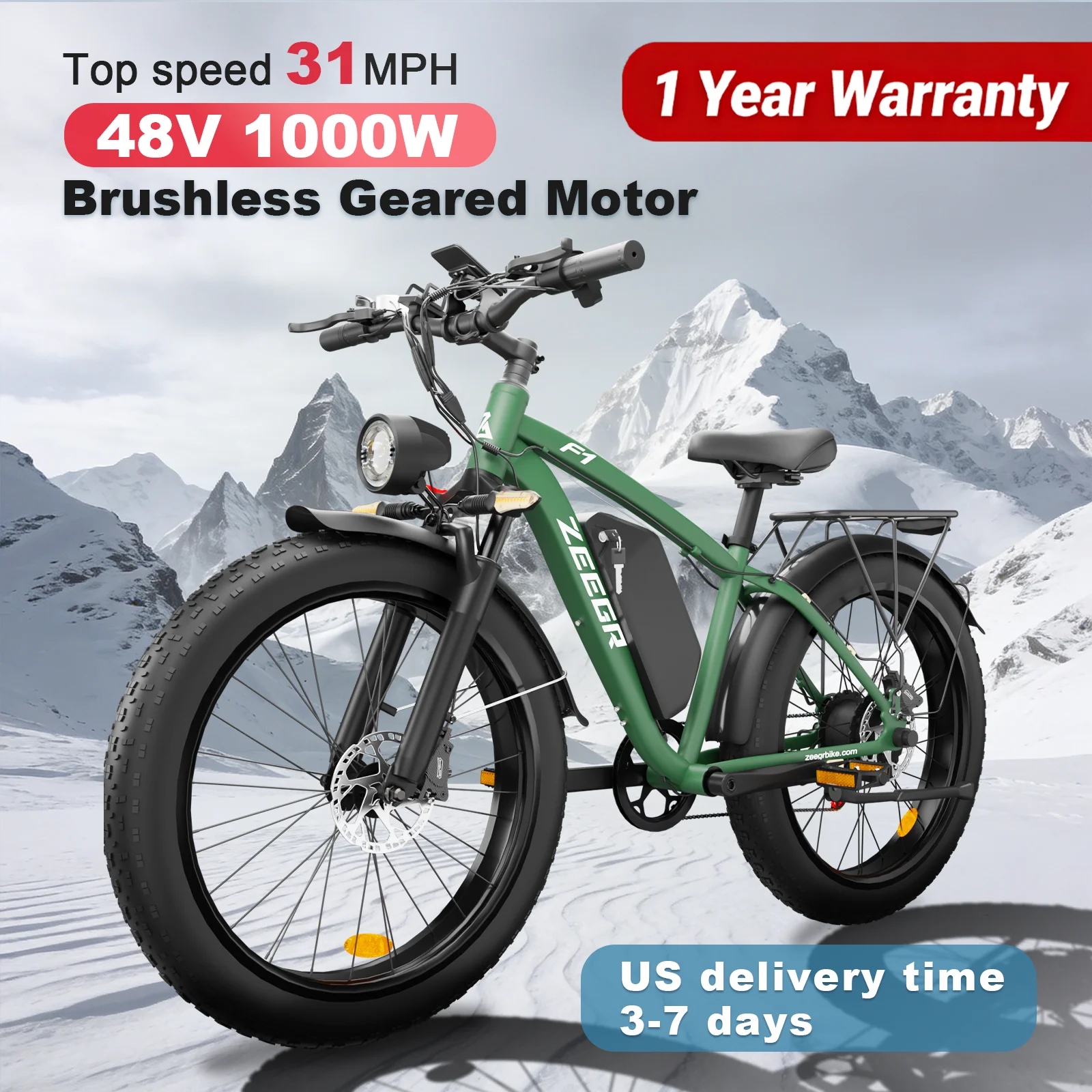 Moobelo M1 2000W Dual-Motor E-Bike 48V 22.4ah Fat Tires