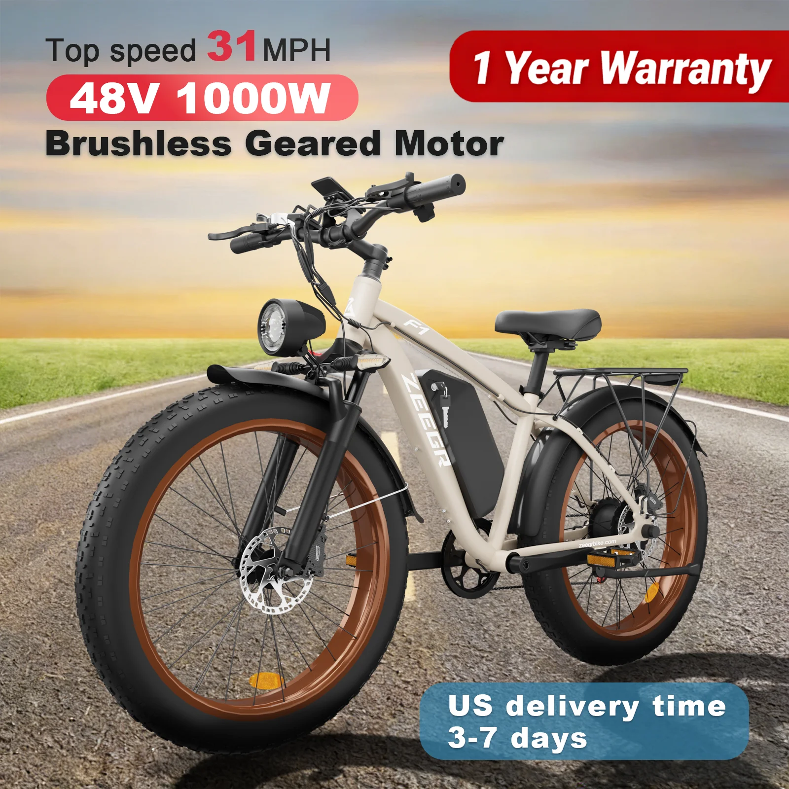 Moobelo M1 2000W Dual-Motor E-Bike 48V 22.4ah Fat Tires
