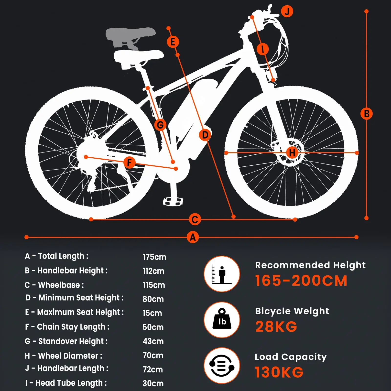 GUNAI GN29 Adult Electric Bike 750W Electrical Road Bicycle