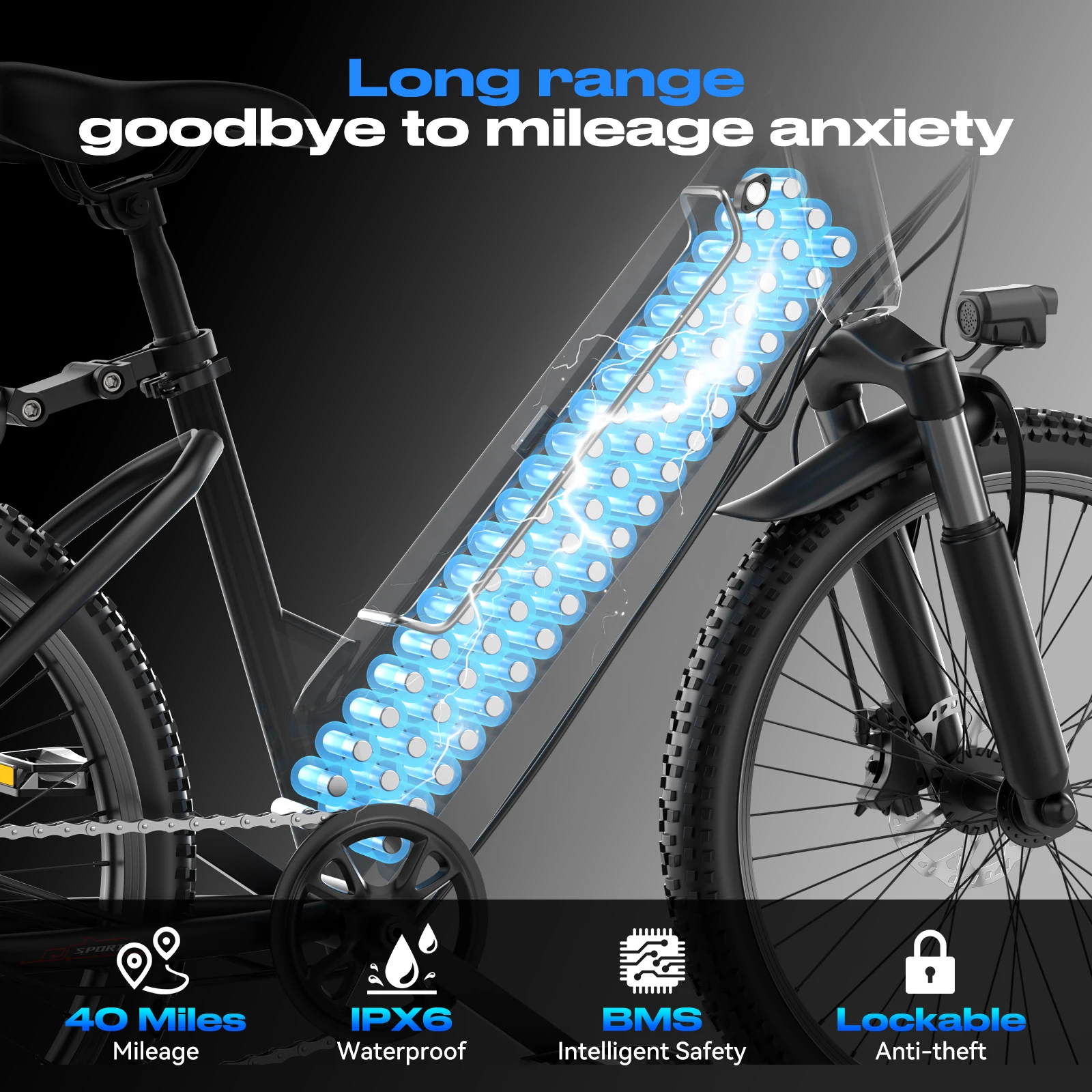 Electric Bike for Adults, 1500W Peak Ebike, 60Miles 25MPH