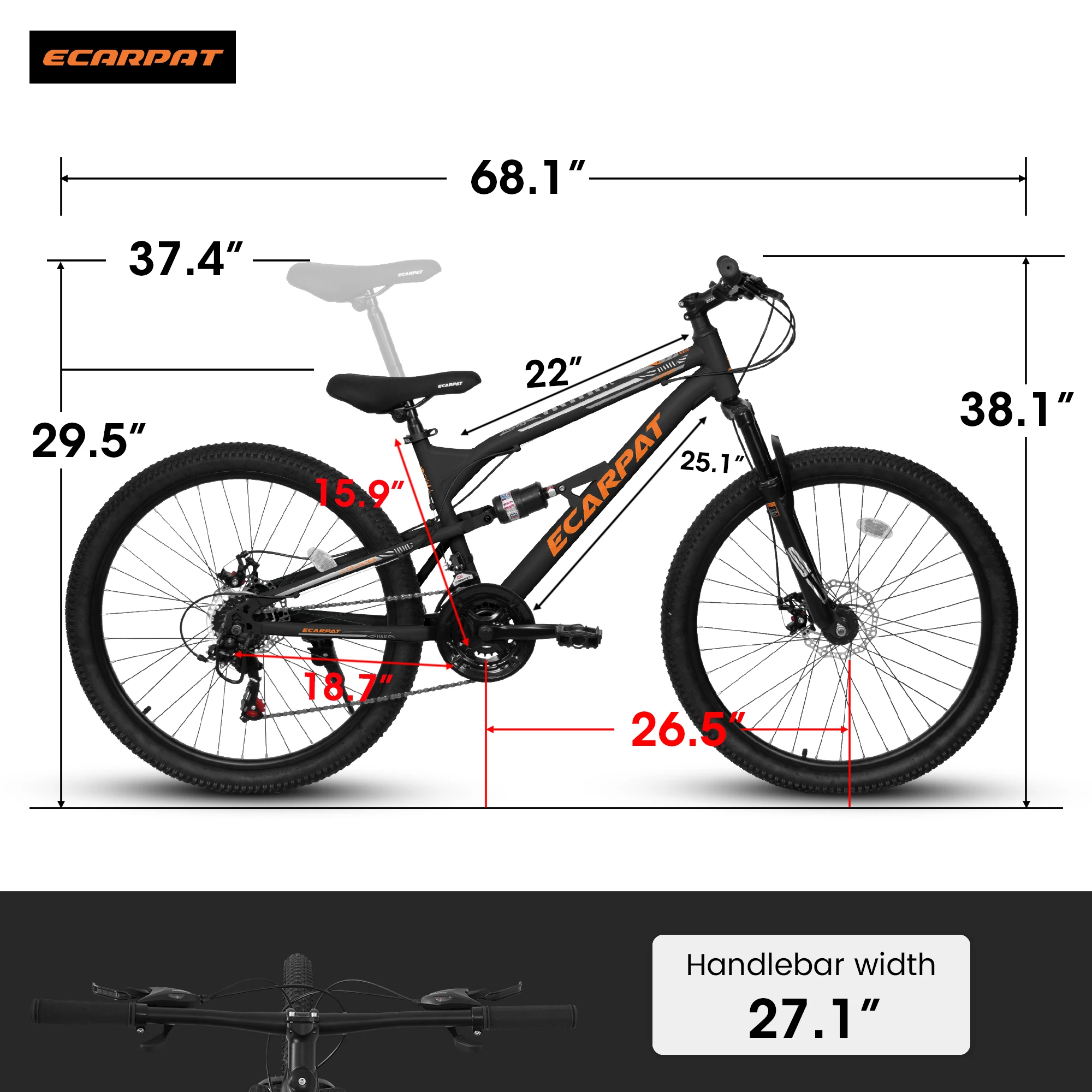 Mountain Bicycle for City & Trail Riding.