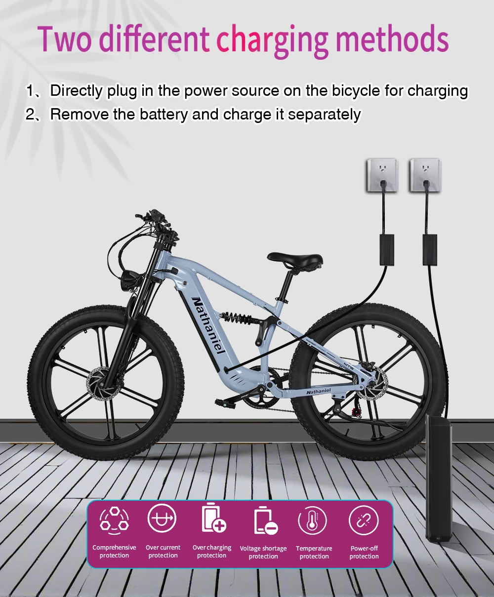 Nathaniel SYR09 E-Bike 2000W Dual Drive 26x4.0 Fat Tire 48V20AH