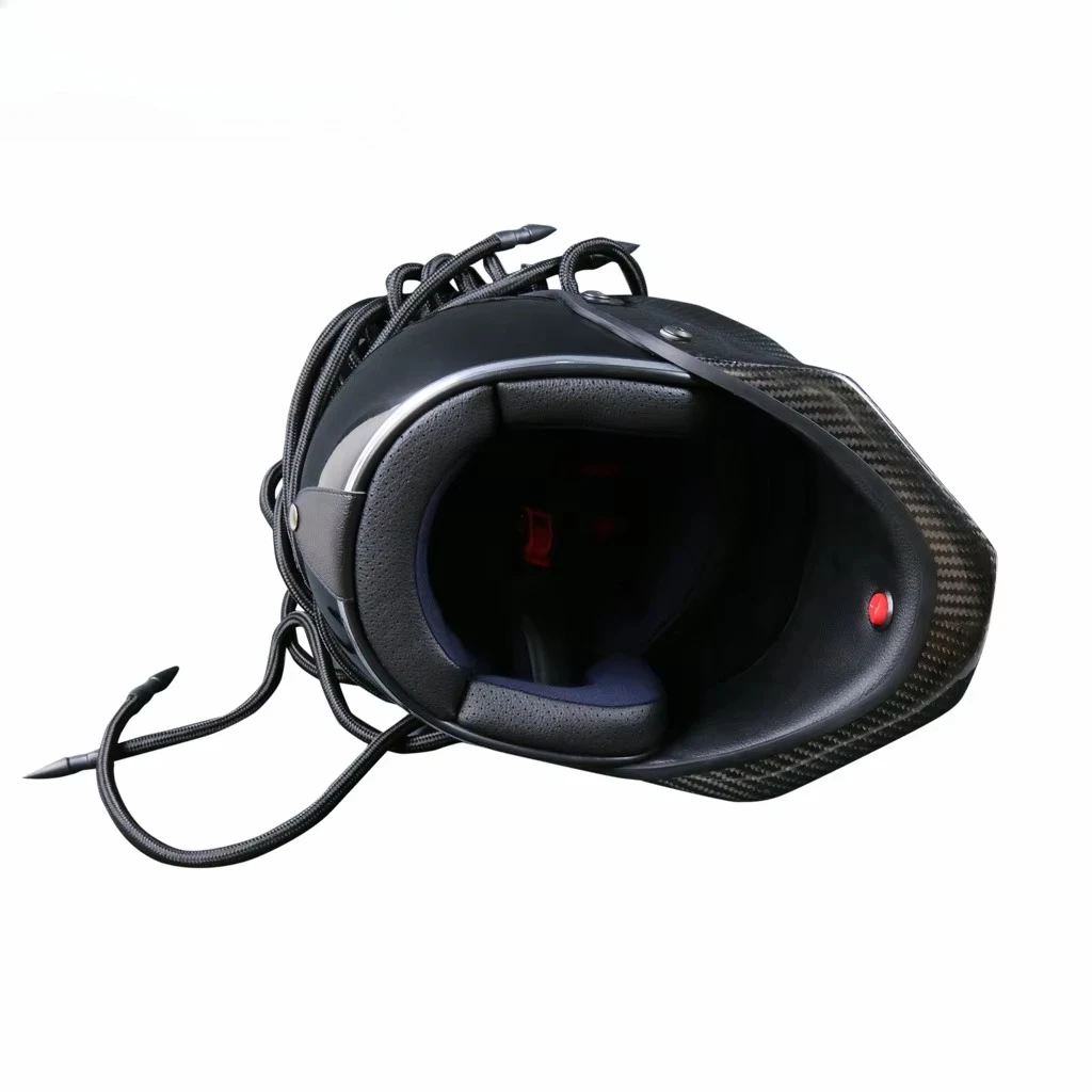 Carbon Fiber Motorcycle Predator Full Face Helmet With Light Anti-Fog