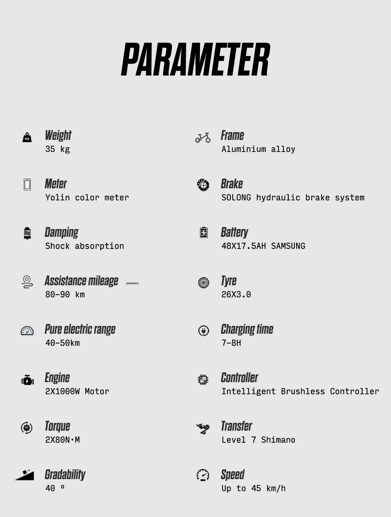 Shengmilo S600 Electric Bike Dual Motor2000W  48V17.5AH Battery