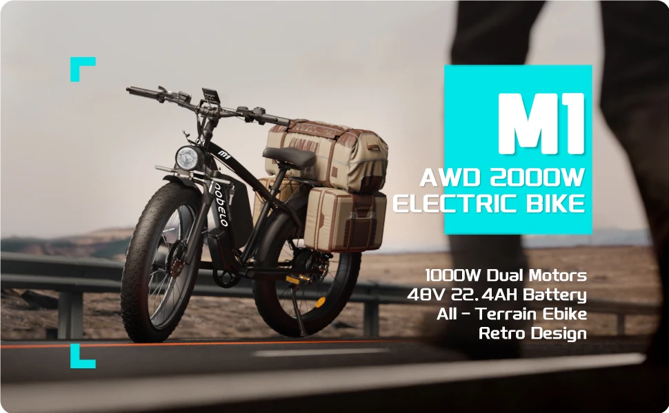 Moobelo M1 2000W Dual-Motor E-Bike 48V 22.4ah Fat Tires