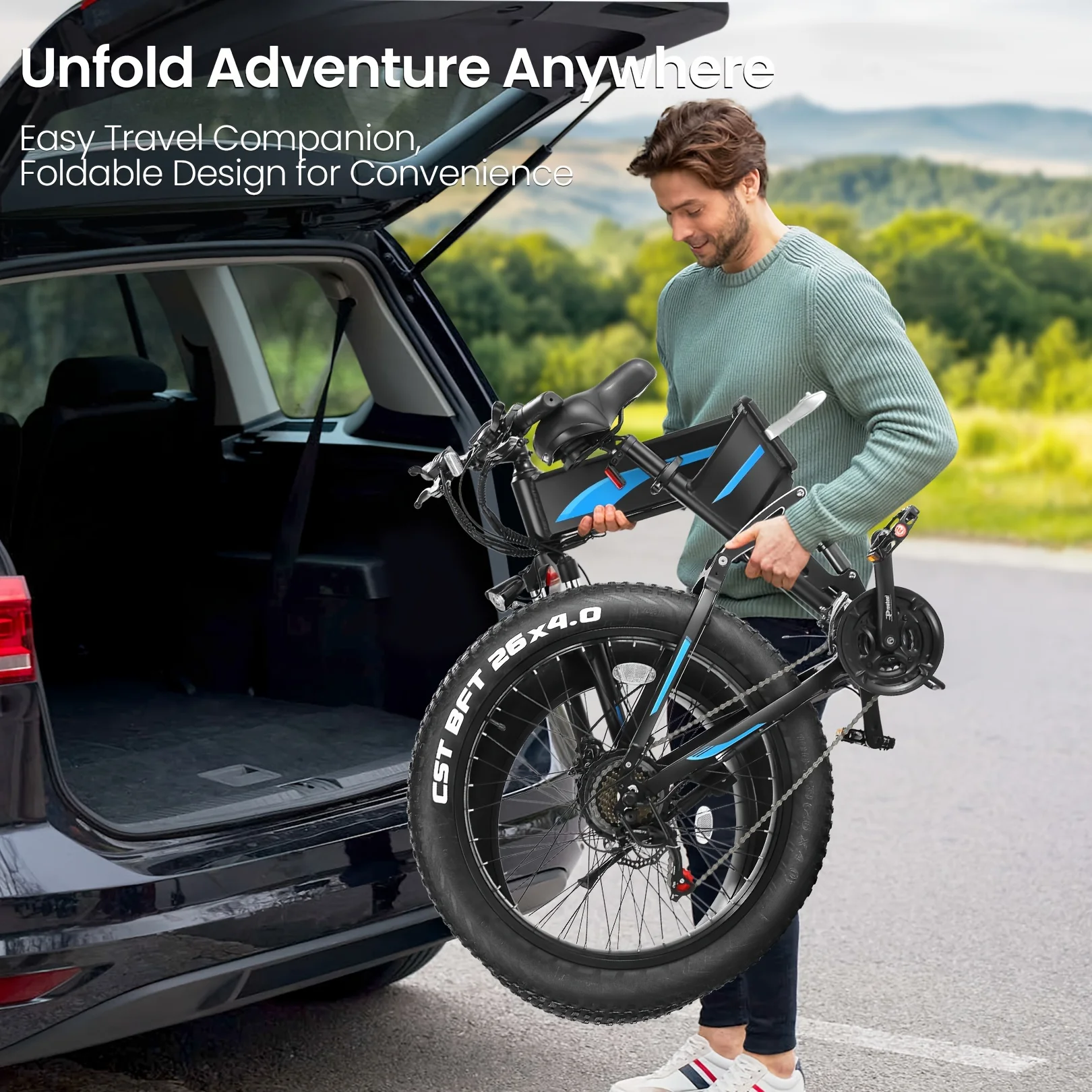 26" x 4.0 Fat Tire Ebike for Adult with HIgh Speed 500W Brushless Motor