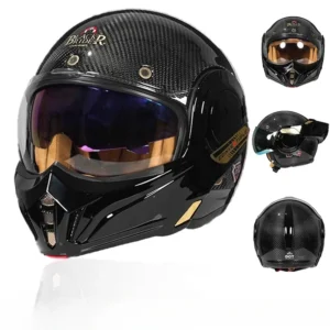 BEON Carbon fiber Advant Flip Up Motorcycle Helmet