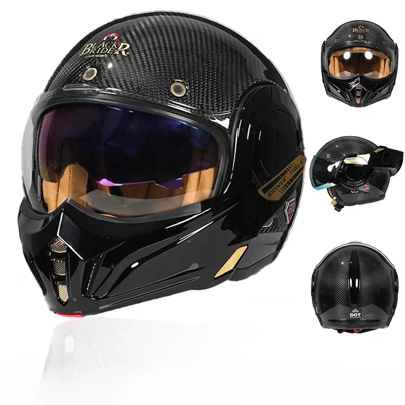 BEON Carbon fiber Advant Flip Up Motorcycle Helmet