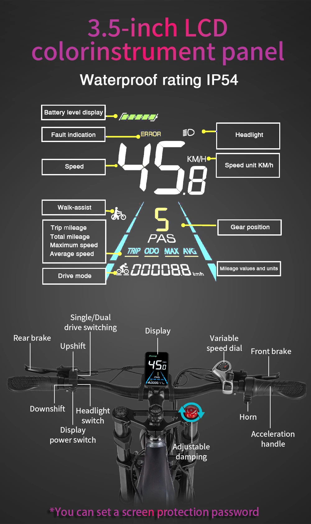 Nathaniel SYR09 E-Bike 2000W Dual Drive 26x4.0 Fat Tire 48V20AH