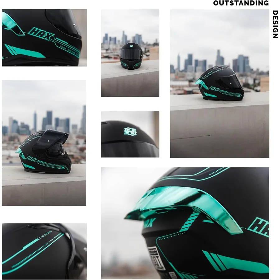Full face dual visor adult high quality motorcycle helmet