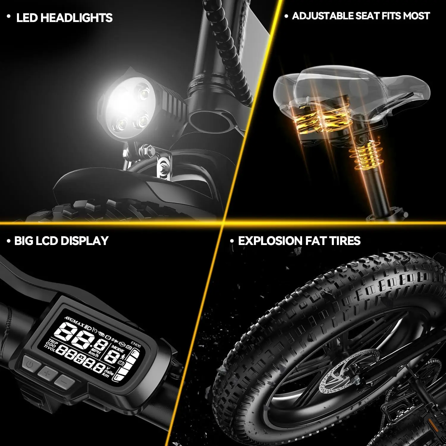 Cybervelo 1000W  Foldable E-bike for adults