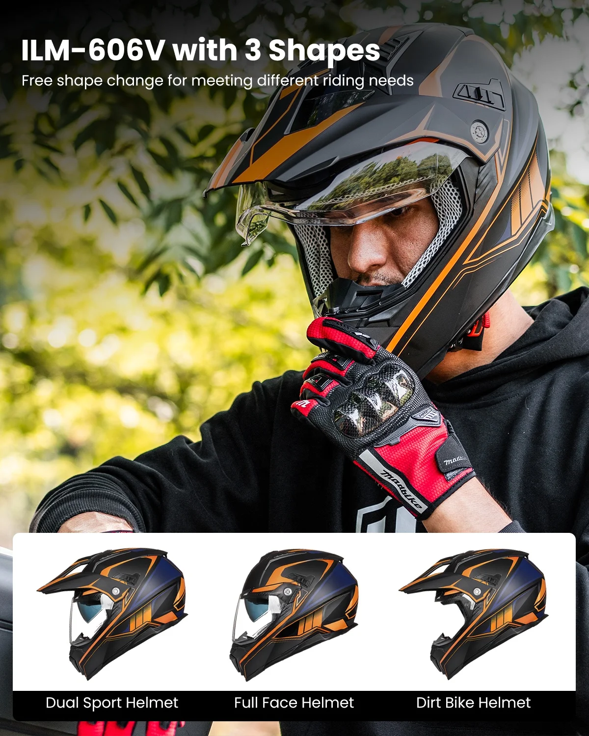 Full Face Helmet Sun Visor Dirt Bike ATV Motocross high protection