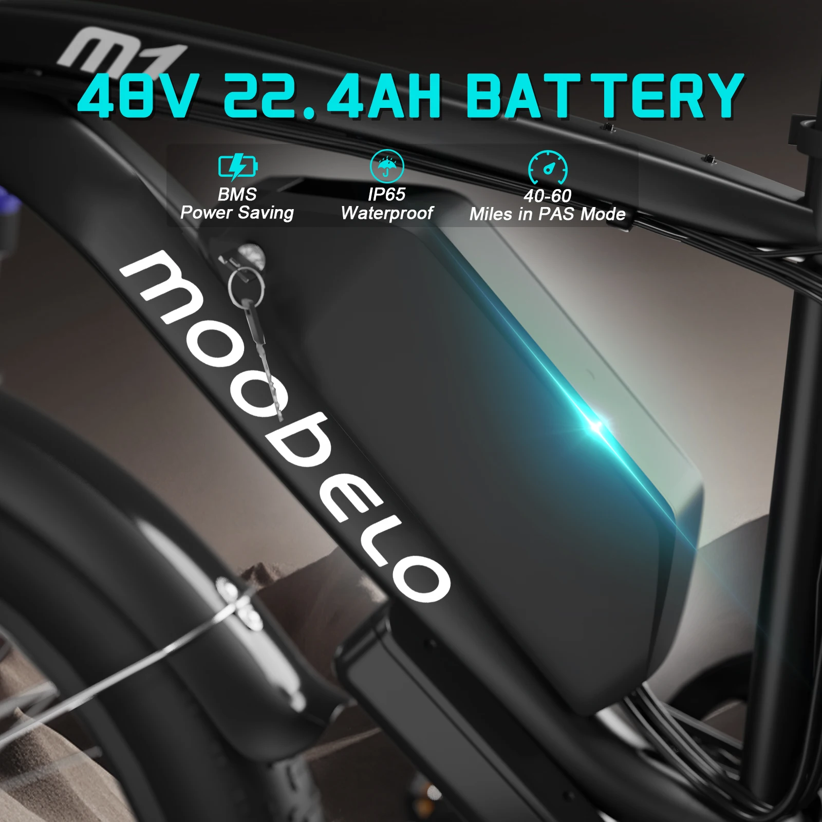 Moobelo M1 2000W Dual-Motor E-Bike 48V 22.4ah Fat Tires