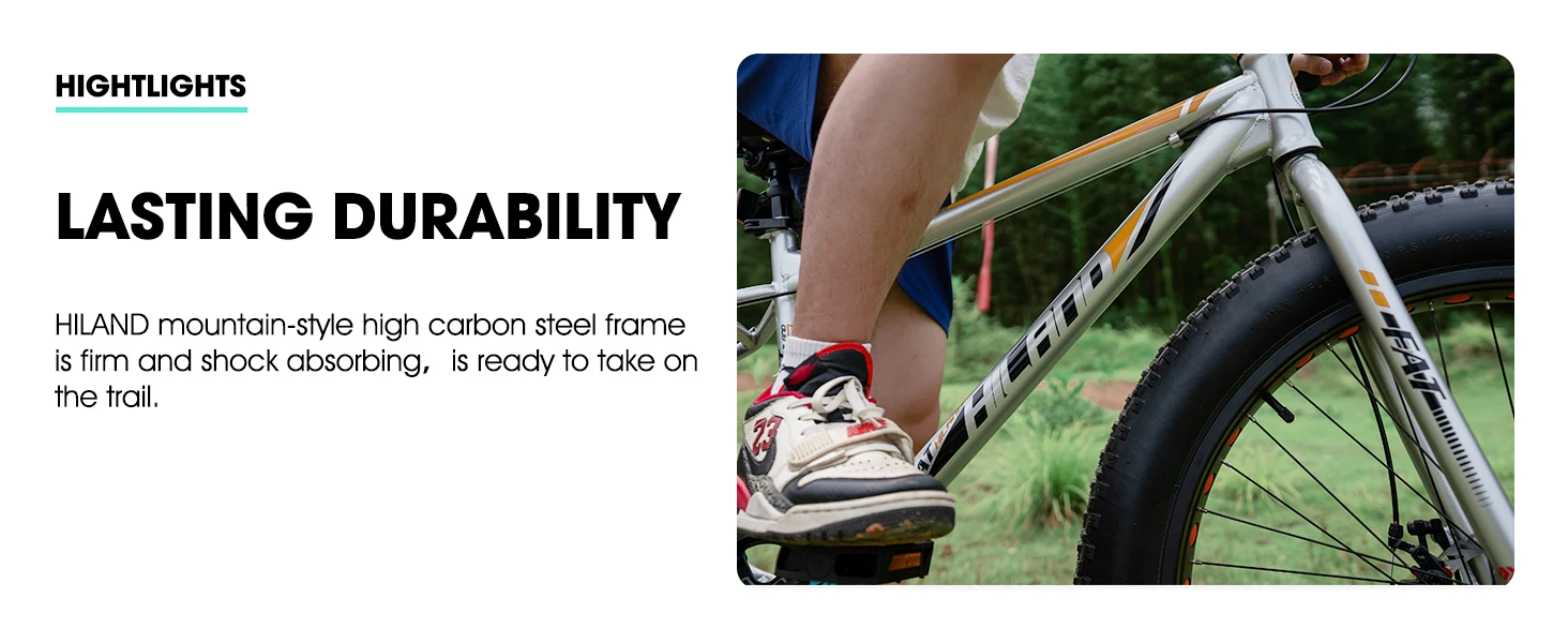 Hiland 20 Inch Kids' Bicycles Fat Tire Mountain Bike for  Age 5 + Years.