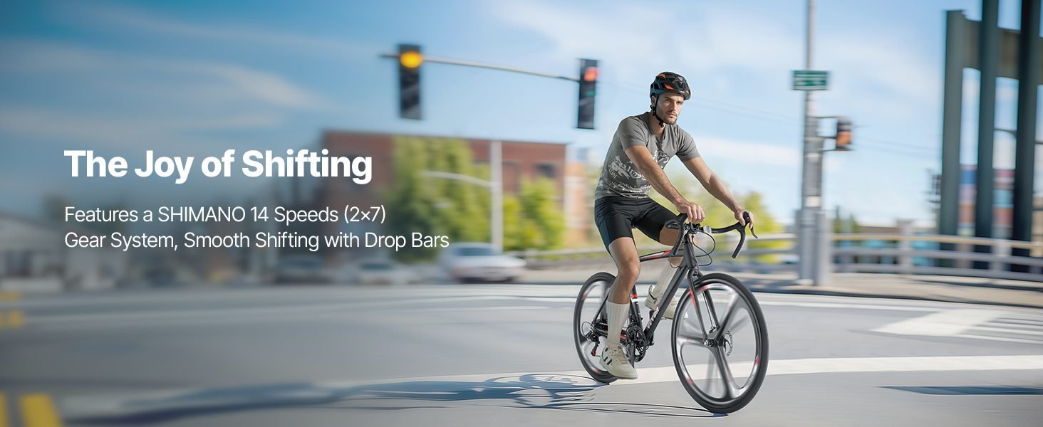 SucceBuy Road Bike Wheels Racing Bike 14 Speed bicycle